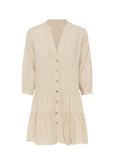 Dazie Babydoll Mini Dress - Beige