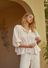 Dazie Blouse Top - Beige