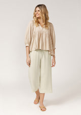 Dazie Blouse Top - Beige
