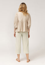 Dazie Blouse Top - Beige