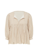 Dazie Blouse Top - Beige