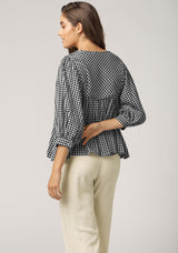 Dazie Blouse Top - Black