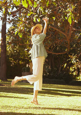 Dazie Blouse Top - Green