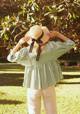 Dazie Blouse Top - Green