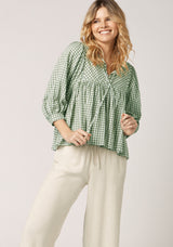 Dazie Blouse Top - Green