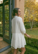 Elise Mini Baby Doll Dress - White