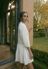 Elise Mini Baby Doll Dress - White