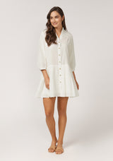 Elise Mini Baby Doll Dress - White