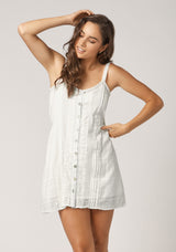 Ella Mini Slip Dress - White