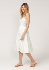 Ella Strappy Midi Dress - White