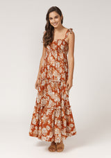 Garden Hazels Shirried Maxi Dress