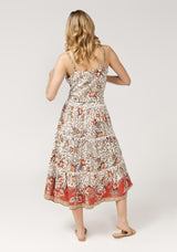 La Botani Midi Skirt - Red