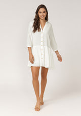 Remi Mini Baby Doll Dress - White