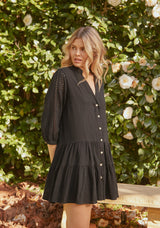 Remi Mini Baby Doll Dress - Black