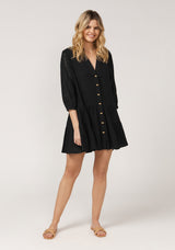 Remi Mini Baby Doll Dress - Black