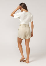 Susie Leopard Tee - White