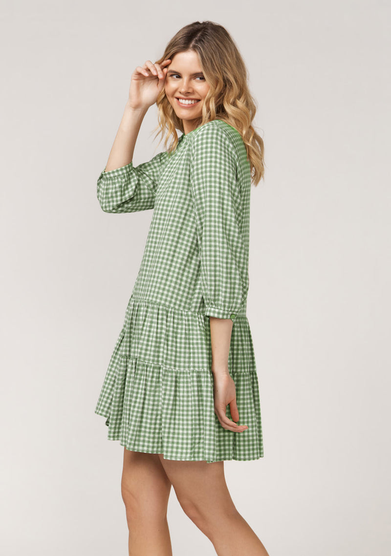 Dazie Babydoll Mini Dress - Green