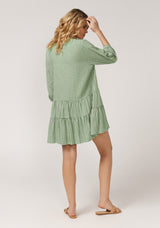 Dazie Babydoll Mini Dress - Green