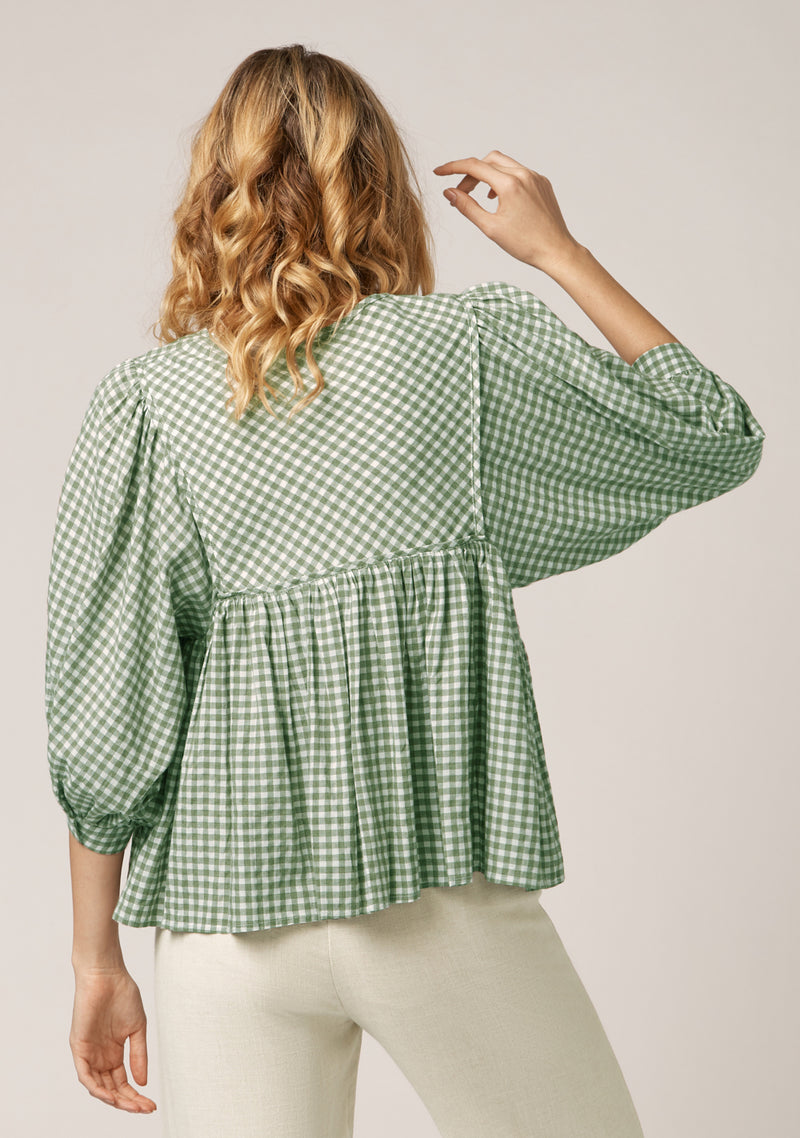 Dazie Blouse Top - Green