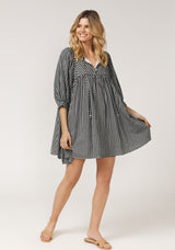 Dazie Babydoll Mini Dress - Black 