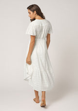 Ella High-Low Hem Maxi Dress - White