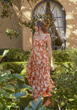 Garden Hazels Shirried Maxi Dress