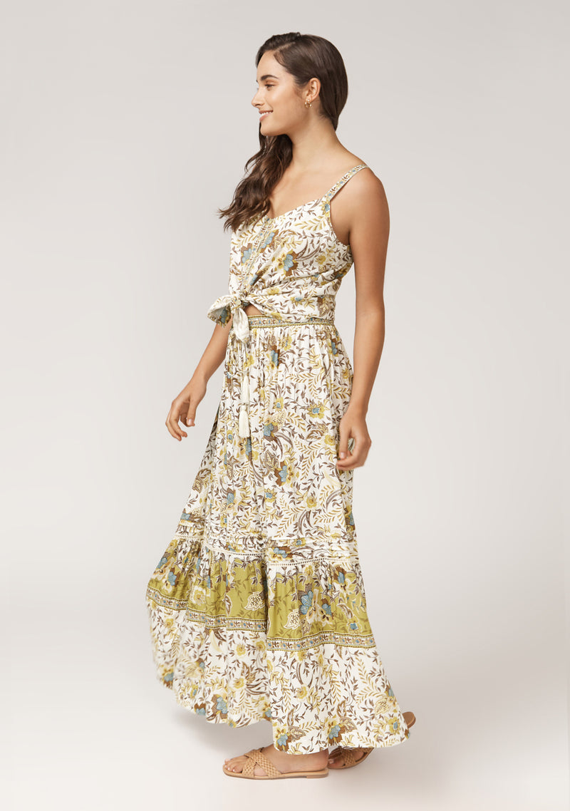 La Botani Maxi Skirt - Light Moss